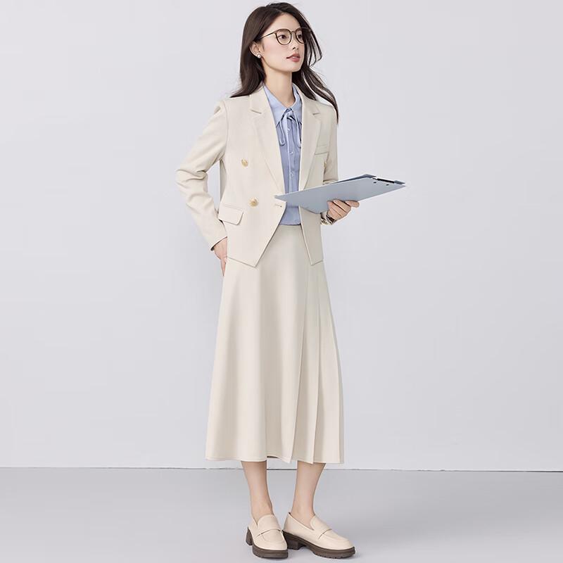 Telooman Women's Elegant Non-Iron Office Suit Set