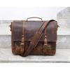 Handgemachte Messenger-Tasche aus Büffelleder, Umhängetasche, Laptoptasche, Bürohandtasche, Aktentasche, rustikale Vintage-Umhängetasche für Männer und Frauen, Muttertagsgeschenk