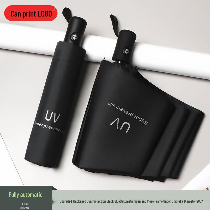 Peptide Silver Titanium Sunscreen Dual-Use Umbrella: Reflective, Sun & Rain Protection, VIP Princess Five-Fold Design.
