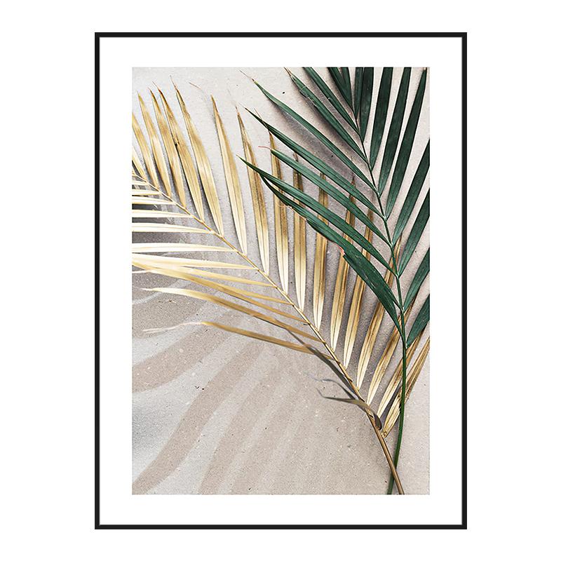 

Скандинавская пустыня, зеленые листья, пейзаж, каллиграфия, холст, картина, настенное искусство, современное украшение дома для гостиной, настенные панно 40x50cm No Frame