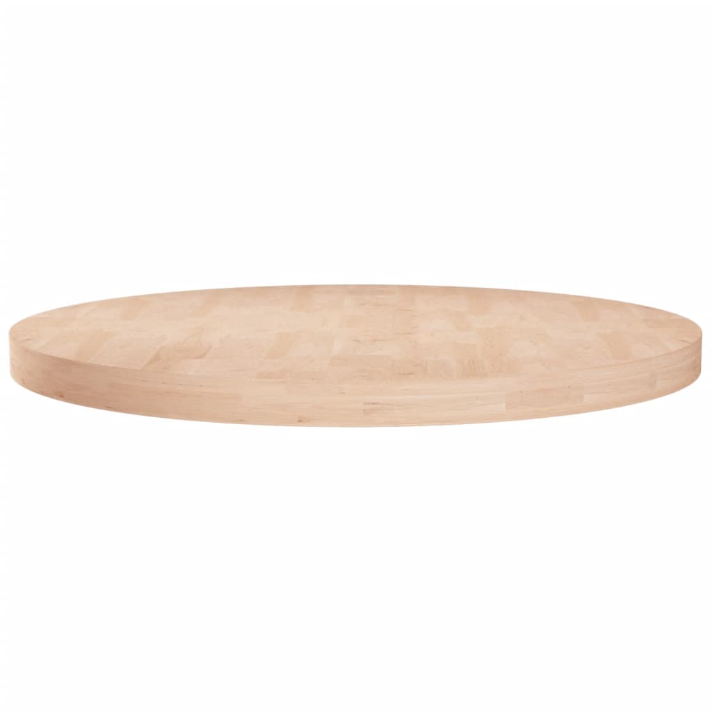 Vidaxl Okrągły Blat Do Stolika, Ø80X4 Cm, Surowe Drewno Dębowe