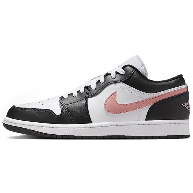 Jordan Air Jordan 1 Wear resistant And Lightweight Low top Vintage Basketball Shoes Unisex Black White Gold 553558-165(Team96-)