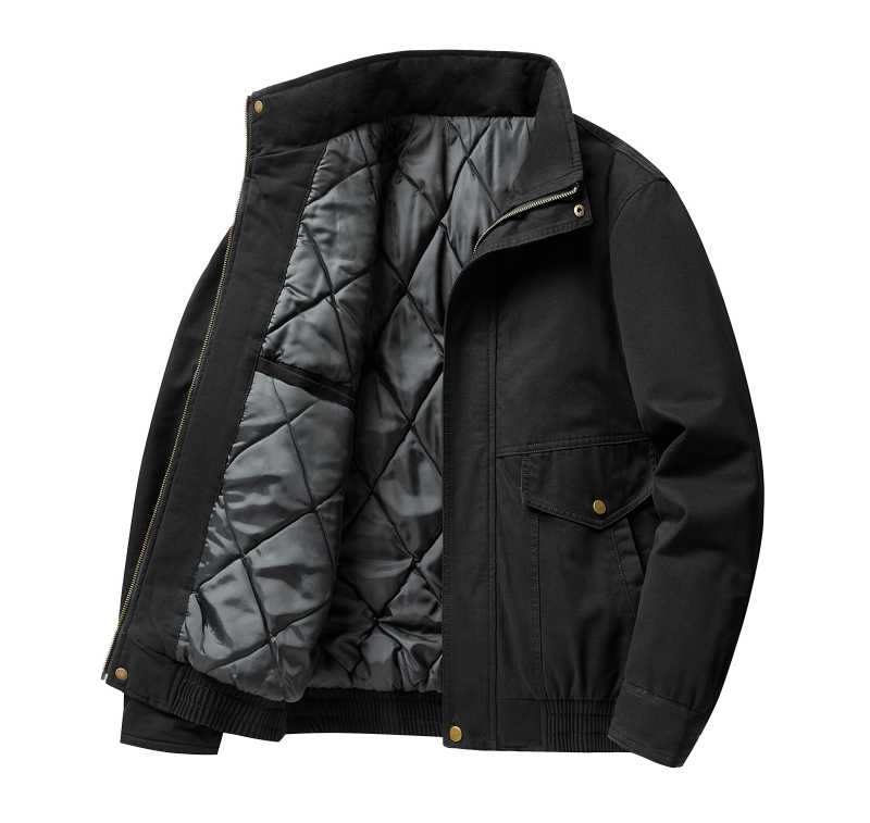 

Autumn and Winter Workwear Jacket for Men, Cotton Jacket for Casual Wear, Outdoor Plus Size for Men XXXXL чорний