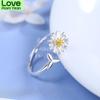 Nehzy 925 Sterling Silver New Women 'S Fashion Jewelry High Quality Chrysanthemum -Shaped Open Ring Adjustable Size