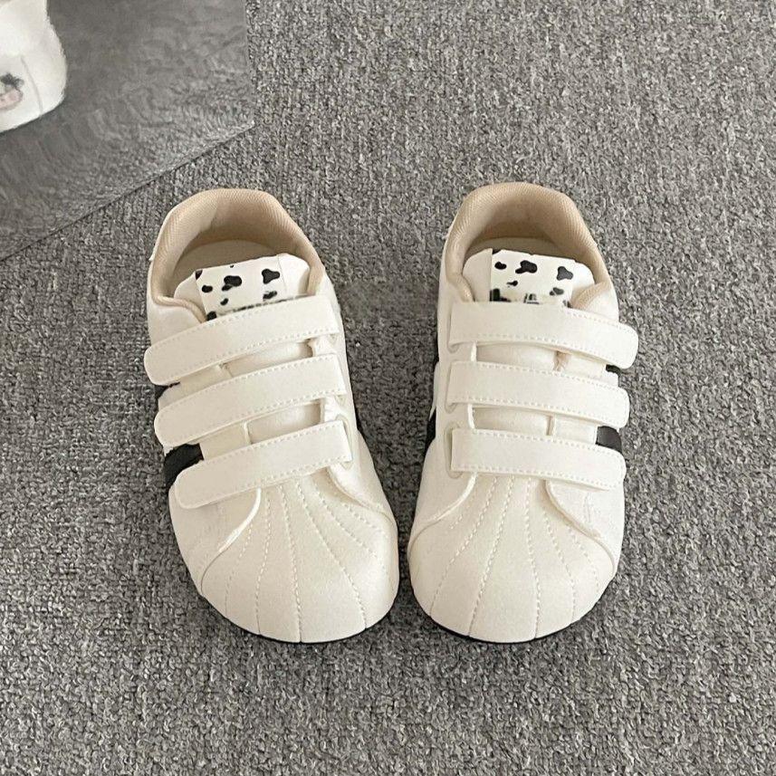 Versatile women's new embroidered thin-soled autumn sports shoes Velcro Dexun shoes