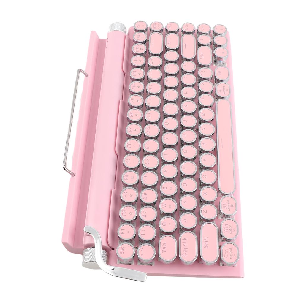 Typewriter Mechanical Keyboard 83 Keys Blue     5.0 Support 3 Devices FN Master Retro   Round Keycap Keyboard