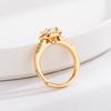 Hot Gold Plated Imitation Moissanite Square Bag Ring Design Ring