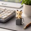 Tactile Feedback Office Desk Toy Animal Keyboard Fidget with Light Sound, Rechargeable Cow Goat Stress Relieving Gadget Monkey Pigeon Finger Clicker,