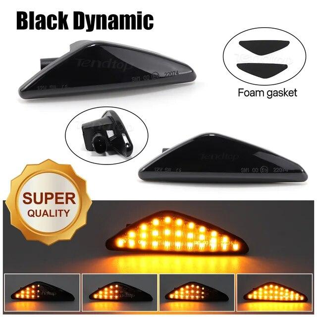 2PCS LED Dynamic Flowing LED Side Marker Turn Signal Lights  For BMW X5 E70 X6 E71 E72 X3 F25