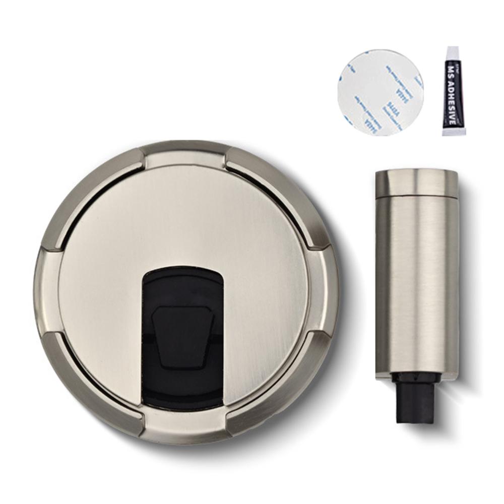 Zinc Alloy Mechanical Door Stopper No-Drill Push-Press Invisible Floor Door Stop Windproof Anti-Collision for Home