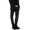 Pantaloni in denim con foro strappato Jeans da motociclista effetto consumato tinta unita Pantaloni lunghi skinny