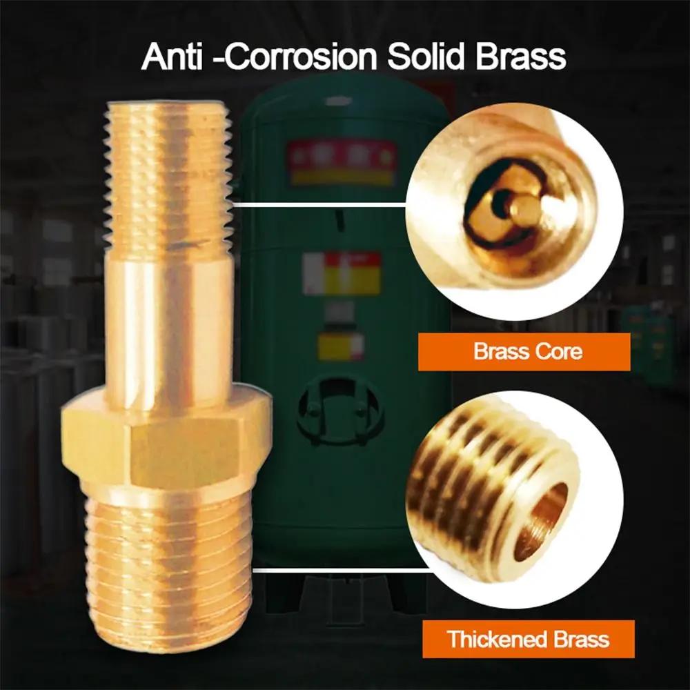 Practical 1/4 NPT 1/8 NPT M10 Air Compressor Tanks Fill Valve Anti-Corrosion Brass Automobile Tire Valve Core Schrader Valve