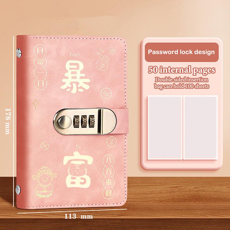 Banknote Storage Book Made Of Pu Material, Can Hold 100 Banknotes, With Banknote Pos, Stamps, Bank Card Storage Book