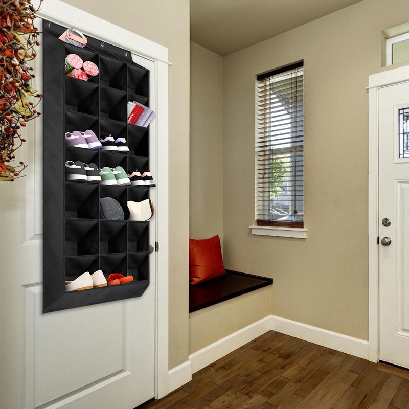 24-grid wall shoe storage rack door shoe storage rack closet door storage rack boot storage rack for home shoe storage