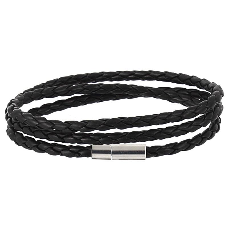 Multi-layer Bracelet Braided Twist Leather Cord Men Bracelet