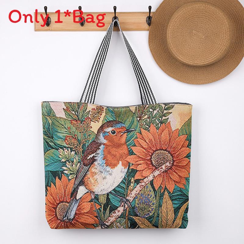 Bohemian Embroidered Tote Bag With Polyester Lining For Women And Casual Outings