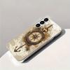 Electroplated Gold New Phone Case for Samsung Galaxy S26 Ultra S25 Plus S24 S23 S22 Fe Tempered Glass Artistic Texture Patterns