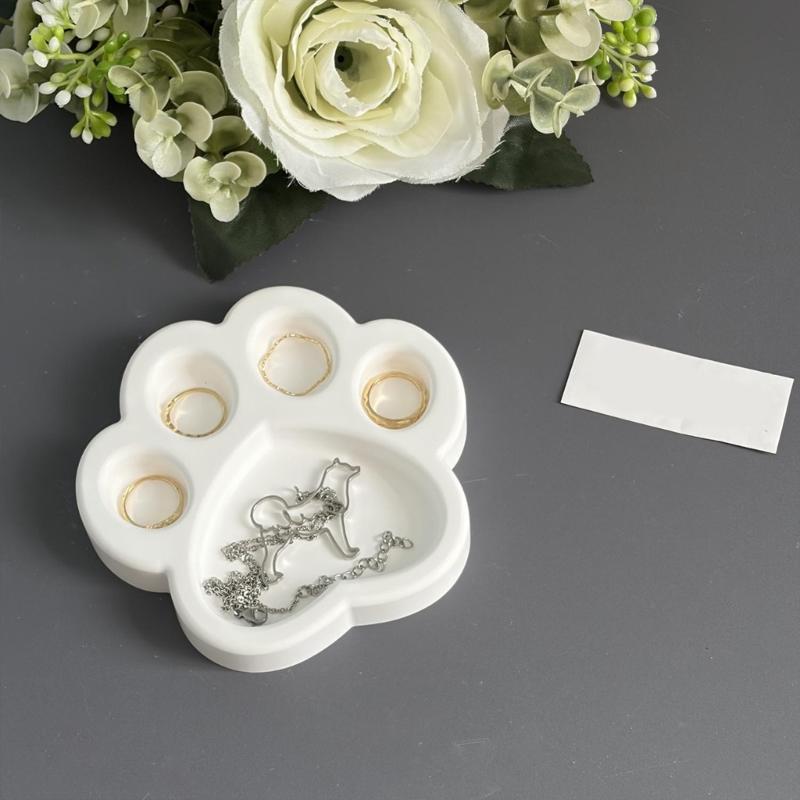 Heart/Cats Paw Shape Silicone Plate Mold Holiday Crafting Moulds for Crafting Special Resin Home Decoration Items