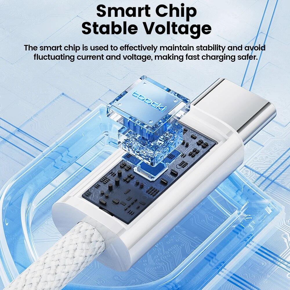 Toocki 6A USB Cable Type C 66W Fast Charging For Huawei P40 P30 Type C Cable For iPhone 15 Pro Max Xiaomi Samsung S24 Data Cord