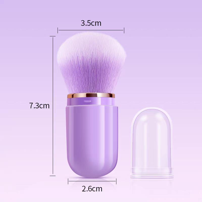 

Retractable Soft Bristle Powder & Blush Brush - Portable Makeup Tool