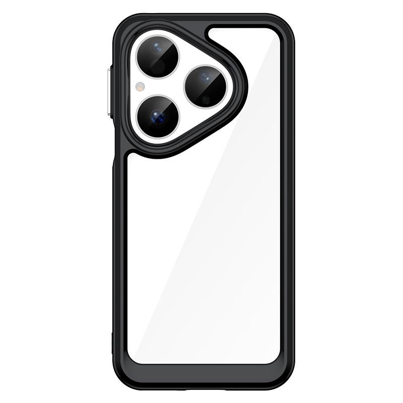 

Чехол для Huawei Pura 80 Чехол для Huawei Pura 80 TPU Бортик Акриловая Задняя Панель Бампер Защитные Чехлы для Телефона для Huawei Pura 80 Funda Huawei Pura 80 чёрный