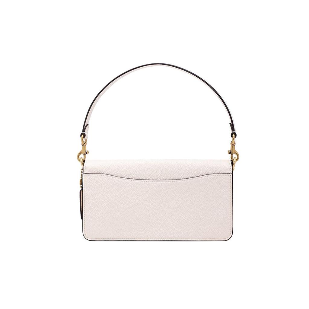 Coach Tabby 26 Classic Logo Metal Detail Polished Pebble Leather Shoulder Bag Women shoulder bag White 73995-B4HA