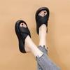 Slippers outer wear New summer new muffin thick bottom non-slip cross belt soft bottom casual beach cool slippers