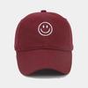 Neue süße Smiley-Gesicht-Stickerei weiches Oberteil Baseballkappe Herrenmode Persönlichkeit vielseitige Kappe Damen-Gesicht kleiner Schirm