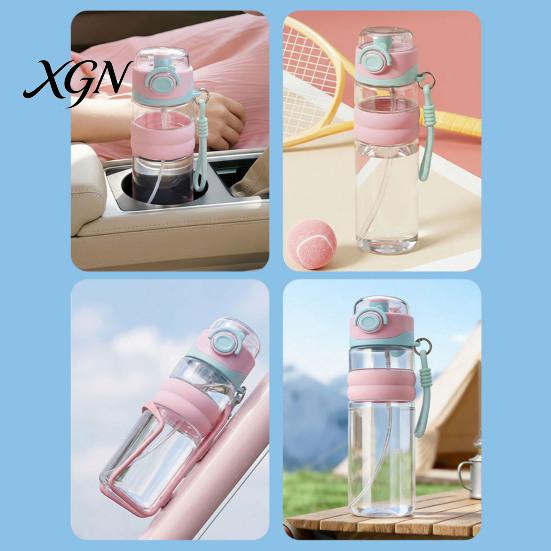 Heat Resistant Drinking Vessel Spray Sports Water Bottle, 750ml Dual-Use Mist And Drink Cup with Safety Reusable Plastic Lock, Leak-Proof Bottle