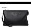 Men's Cross-Border Fashion Zipper Clutch: Large Capacity, Textured Handbag for Business & Portability.