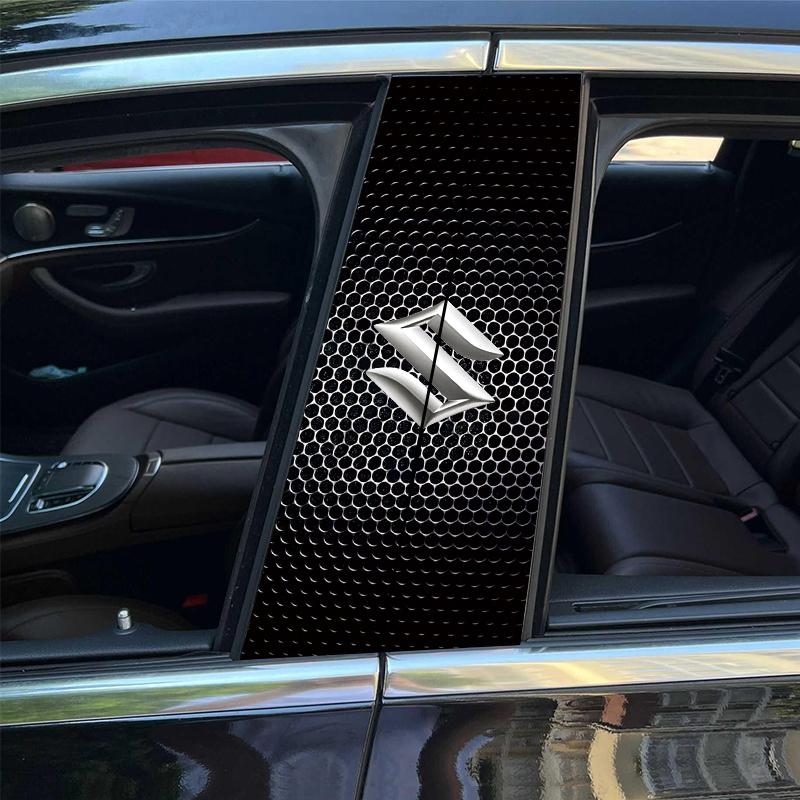 2 Stück Auto-Mittelpfosten-Aufkleber Auto B-Säulen Schutzfolie für Suzuki Swift Vitara Baleno Jimny Samurai SX4 Ignis Alto Splash