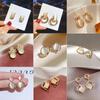 Korea Dongdaemun Temperament New Earrings Geometric Opal Earrings Fashionable Versatile New Personalized Earrings