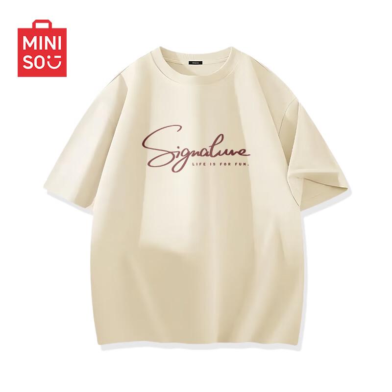 

MINISO Men s Casual Pure Cotton Short-Sleeve T-Shirt 3XL