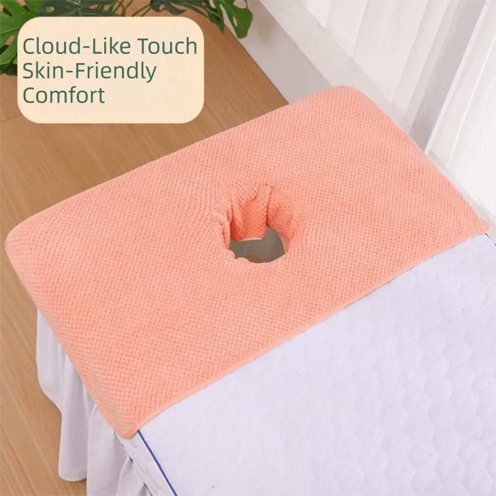 Thickened Beauty Salon Towel with Hole Headrest Pads SPA Massage Towel  Household Supplies