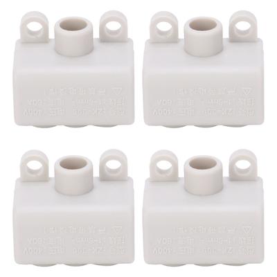 4Pcs HighPower Main Splitter TShape Wiring Terminal Block Industrial Connector 400V 60A(1in