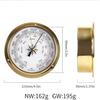 Hanging Weather Station, High Precision Thermometer Hygrometer Barometer Kit, Tide Clock Wall Clock Brass Case 4.5In Boat Accessory, for Boat Yacht,