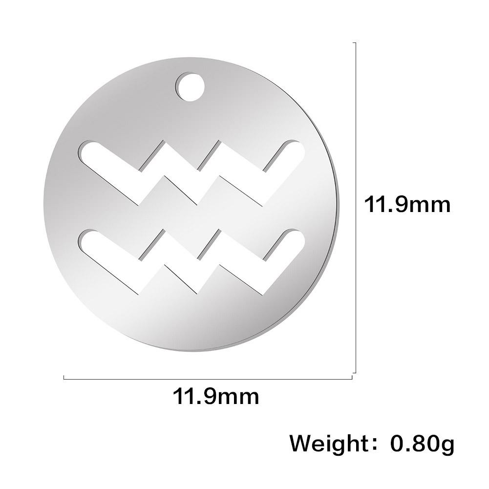 Zodiac Floating Charm for Jewelry Making Stainless Steel Aries Pisces Gemini Aquarius Cancer Twelve Constellation Pendant