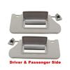 Gray ABS Car Sun Visors with Lights (Left & Right Pair)