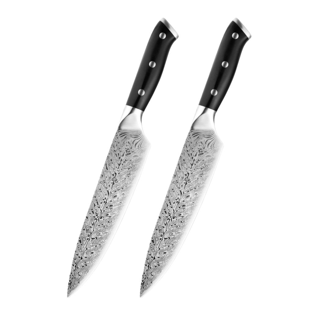 Professional Japanese Knives High Quality Damascus Steel Textured Kitchen Knives Sharp Meat Cutting Knives Chefs Santoku Knives