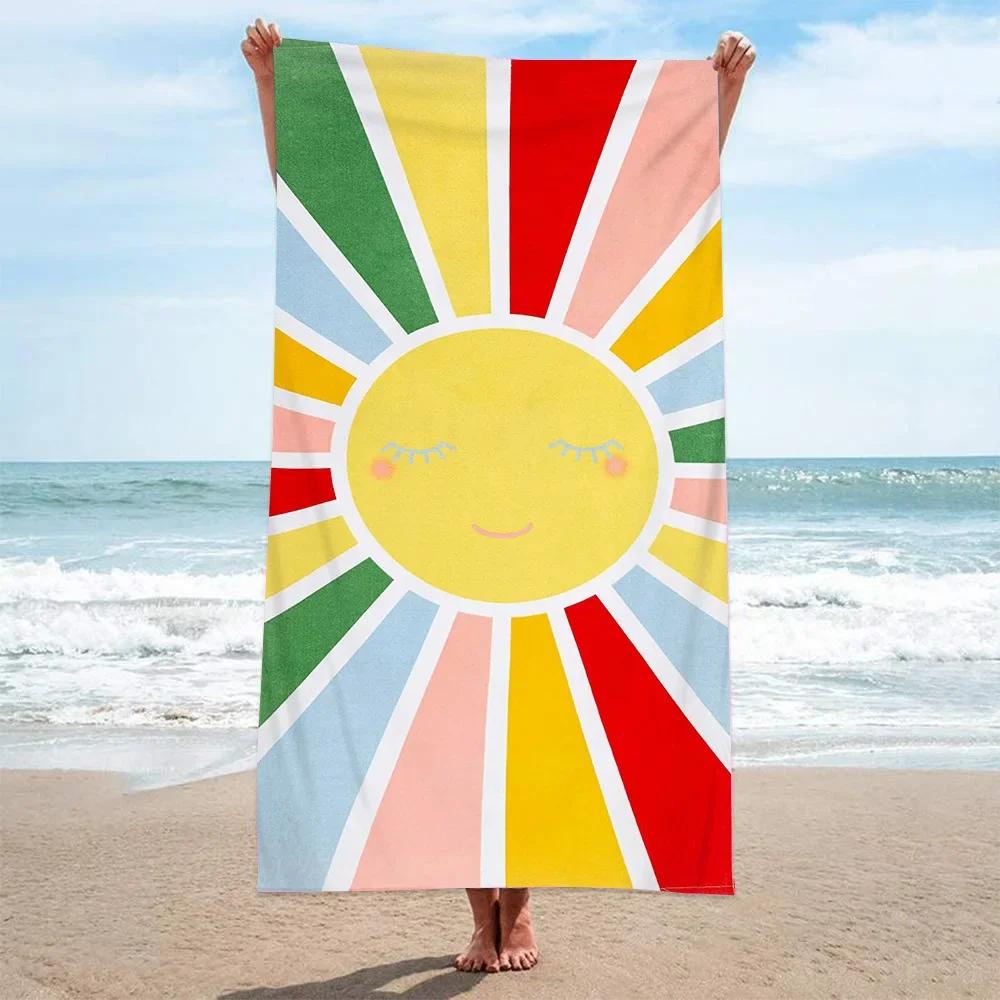 Microfiber Sand Free Beach Towel Absorbent Lightweight Thin Towel for Travel Pool Swimming Bath Camping Yoga Square Towel