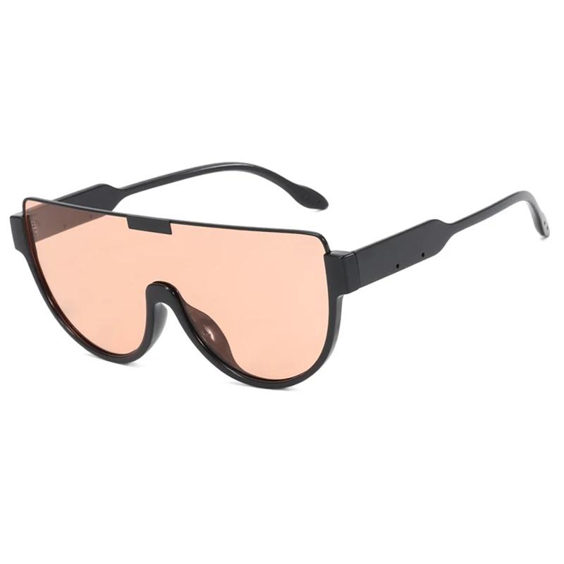 Vintage Semi-round Sunglasses Women Fashion Outdoor Goggle Shades Half Frame Oversized Sun Glasses Trendy New UV400 Eyewear