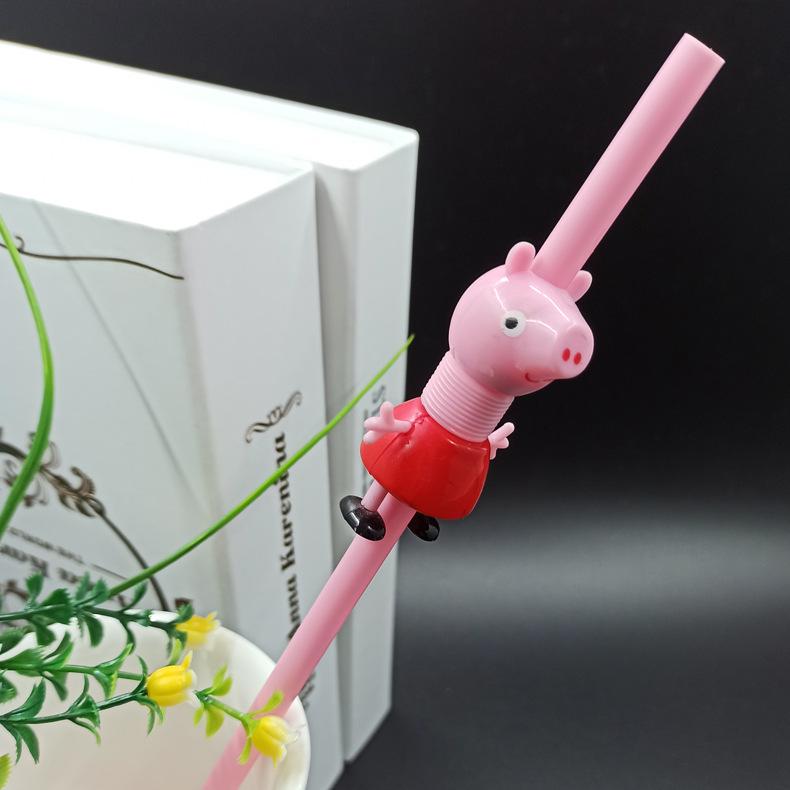 

Творческий мультфильм животных телескопическая согнутая соломинка для детей