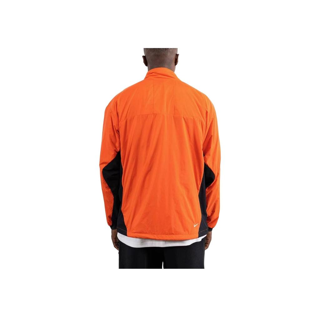 Nike Color Block Logo Zip Long Sleeve Jacket Men Jacket Orange DX7881-809