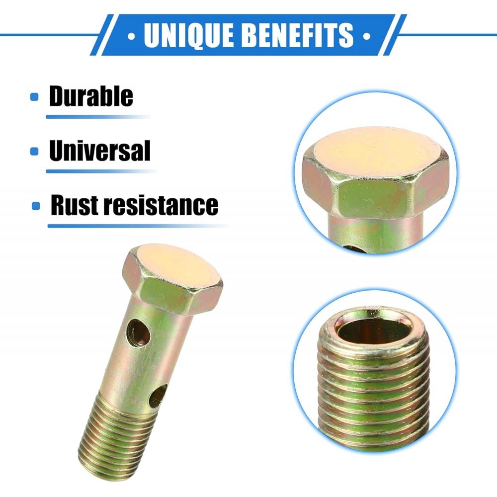 Vekauto Double Banjo Bolt Kit M14x1.5 Length 51mm Metric Thread