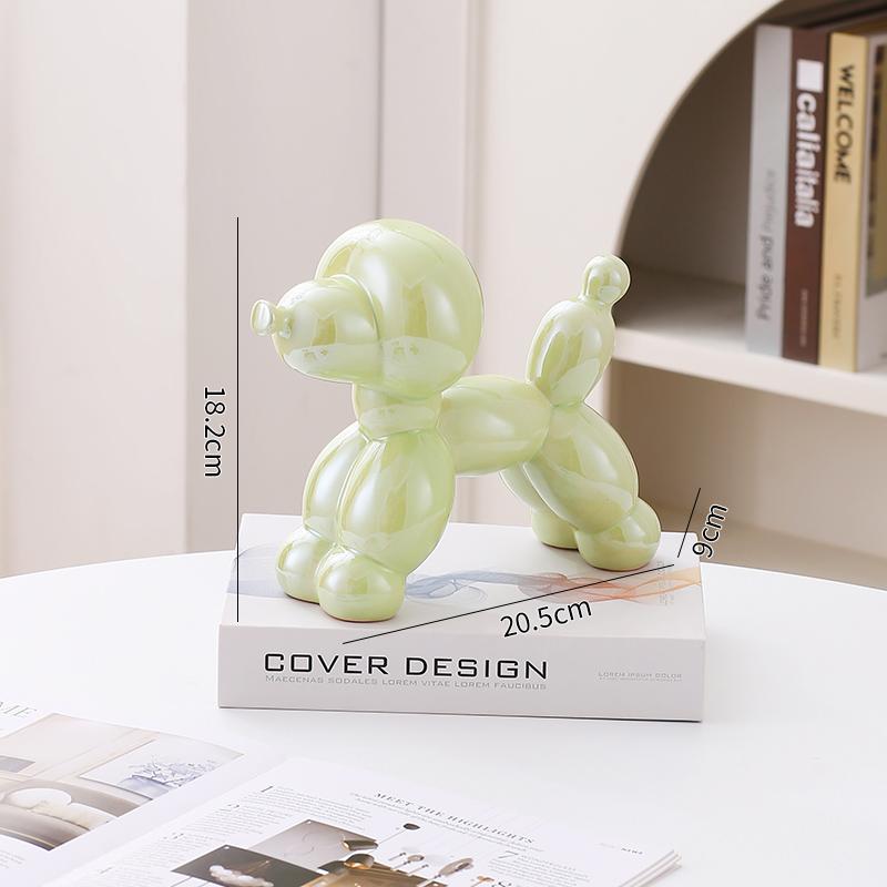 Figurina Cane Ospite in Ceramica Decorazione Casa Decorazione Stanza Accessori Ufficio Animale Nordico Sculture Decorative Figurina