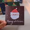 6pcs/packChristmas Greeting Card Cute Oil Painting Santa Claus Christmas Tree Snowman Gingerbread Man Card Invitation Card Holid