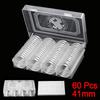 60Pcs/Set Double Buckle Design Round Coin Collection Holder Containers Capsule Professional PS Transparent Coin Storage Box