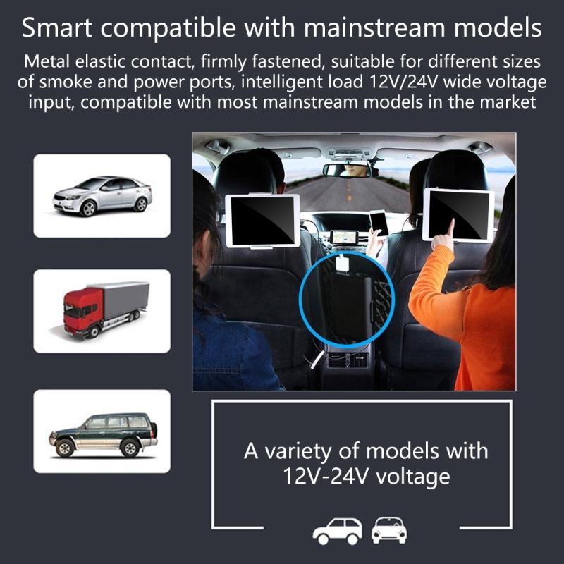 Super Fast Quick Charging 4USB 24W QC3.0 Car Charging, Fast Charging Adapter with LED for Phones and Tablets