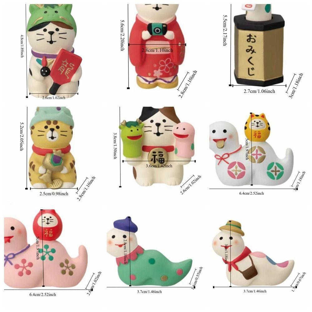 Japanese Style ZAKKA Cat Figurines DIY Craft Mini Animal Figurines  Miniature Scene Props