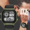 Top Brand New Nylon Canvas Men's Lightweight Square Classic Student Watch Retro Electronic Luminous Waterproof Sports Wristwatch